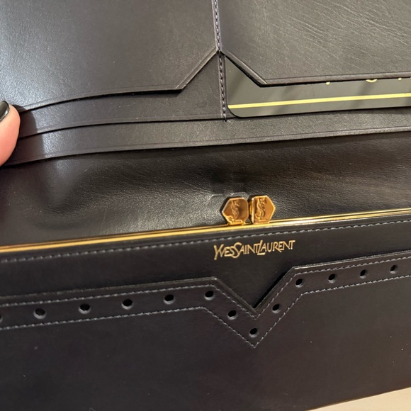 Yves Saint Laurent Black Leather Long Wallet - Picture 10 of 12
